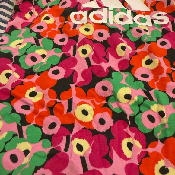 Adidas Kids' Marimekko Frost Pink Floral Tee and Pink Leggings - NWT - Size 4T - Picture 5 of 13